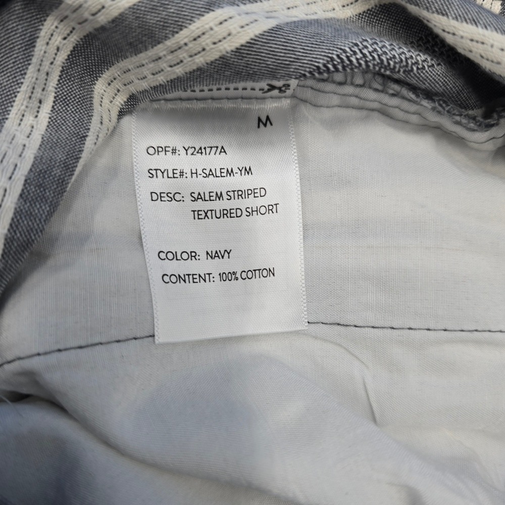 Public Record Salem Striped Textured Shorts Navy Blue White‎ Men's Medium NWT - Picture 5 of 8